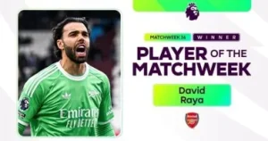 ديفيد رايا يسجل اسمه في تاريخ البريميرليج بحصوله على جائزة لاعب الجولة كأول حارس لأرسنال ديفيد رايا يسجل اسمه في تاريخ البريميرليج بحصوله على جائزة لاعب الجولة كأول حارس لأرسنال